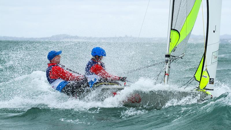 Day 1 - 2019 RS Feva NZ National Championships - Torbay Sailing Club - 30 March 2019 photo copyright Richard Gladwell taken at Torbay Sailing Club and featuring the RS Feva class