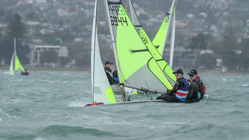 Day 1 - 2019 RS Feva NZ National Championships - Torbay Sailing Club - 30 March 2019 photo copyright Richard Gladwell taken at Torbay Sailing Club and featuring the RS Feva class