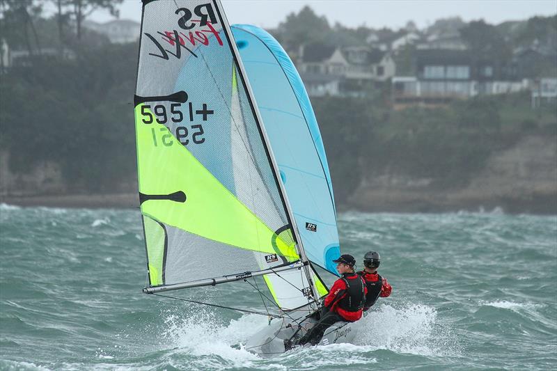 Day 1 - 2019 RS Feva NZ National Championships - Torbay Sailing Club - 30 March 2019 photo copyright Richard Gladwell taken at Torbay Sailing Club and featuring the RS Feva class