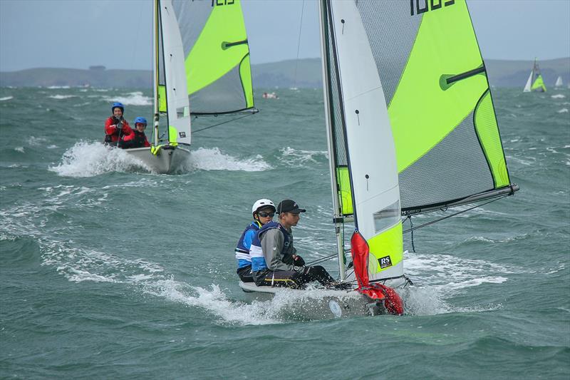 Day 1 - 2019 RS Feva NZ National Championships - Torbay Sailing Club - 30 March 2019 photo copyright Richard Gladwell taken at Torbay Sailing Club and featuring the RS Feva class