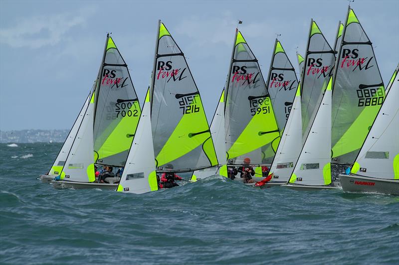 Day 1 - 2019 RS Feva NZ National Championships - Torbay Sailing Club - 30 March 2019 photo copyright Richard Gladwell taken at Torbay Sailing Club and featuring the RS Feva class