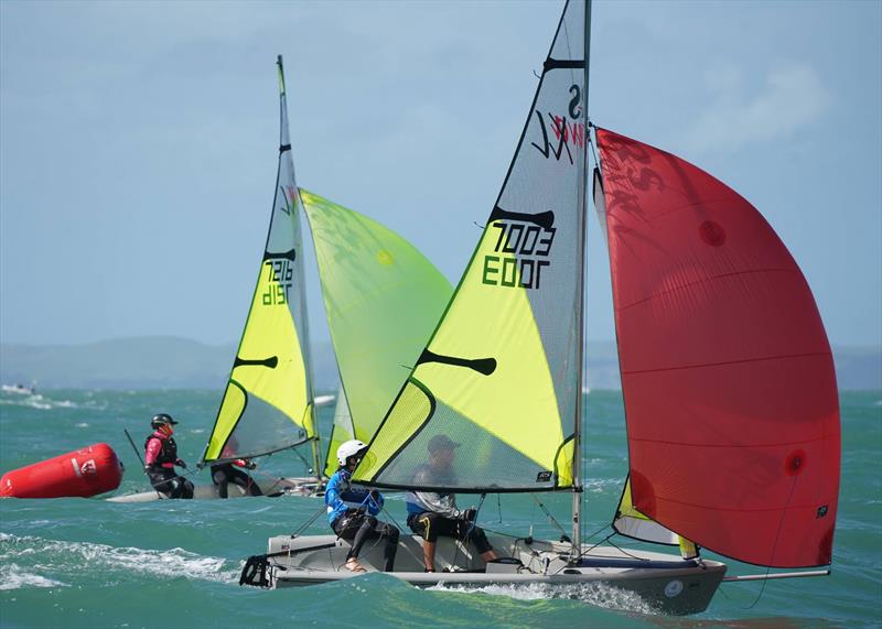 Day 2, RS Feva New Zealand Nationals, Torbay Sailing Club - March 31, 2019 - photo © Denis Garner