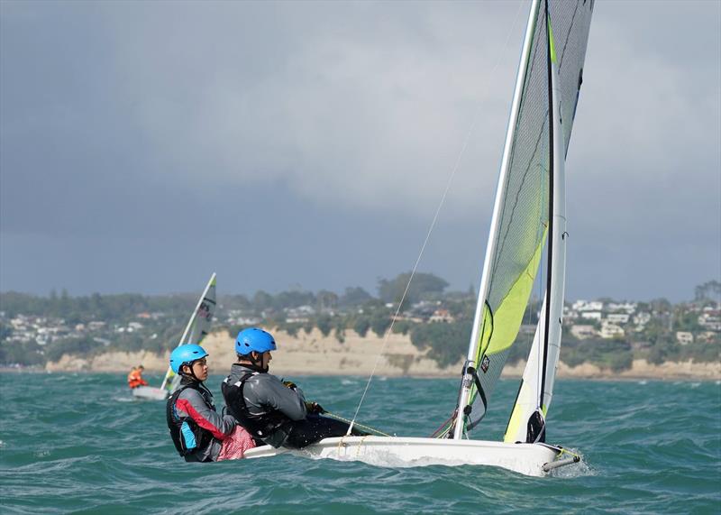 Day 2, RS Feva New Zealand Nationals, Torbay Sailing Club - March 31, 2019 - photo © Denis Garner