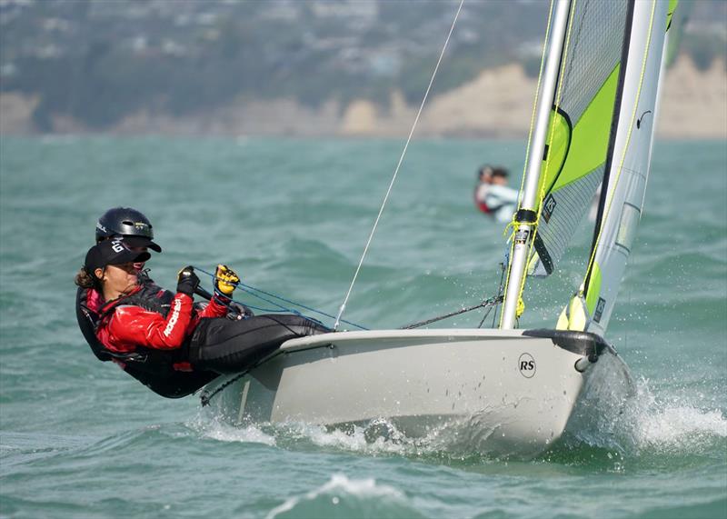 Day 2, RS Feva New Zealand Nationals, Torbay Sailing Club - March 31, 2019 photo copyright Denis Garner taken at Torbay Sailing Club and featuring the RS Feva class