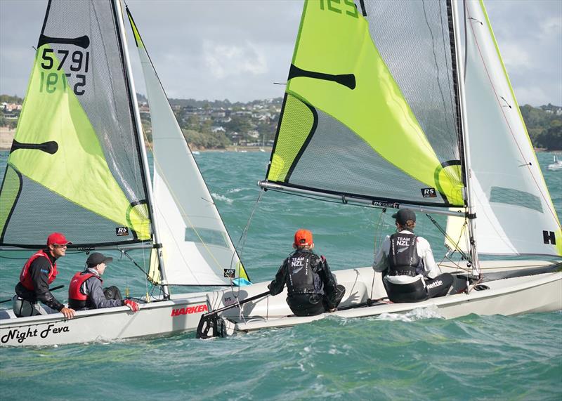 Day 2, RS Feva New Zealand Nationals, Torbay Sailing Club - March 31, 2019 - photo © Denis Garner