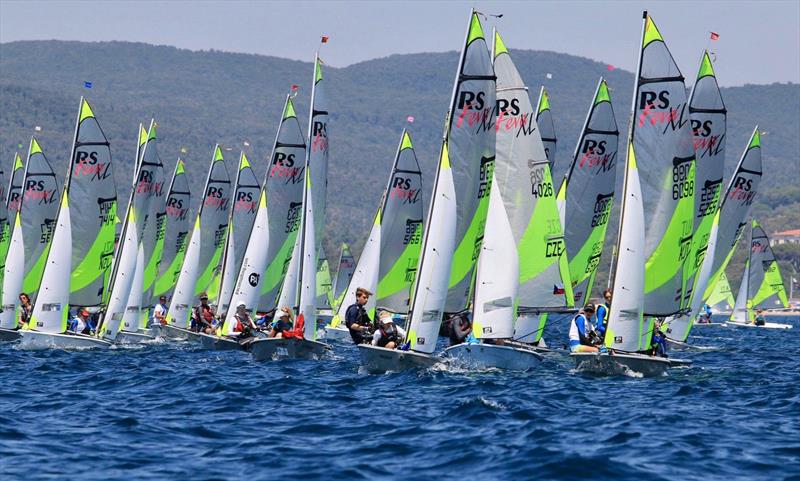  - Day 4 of the 2019 RS Feva World Championships, Follonica Bay, Italy photo copyright Elena Giolai / Fraglia Vela Riva taken at Gruppo Vela L.N.I. Follonica and featuring the RS Feva class