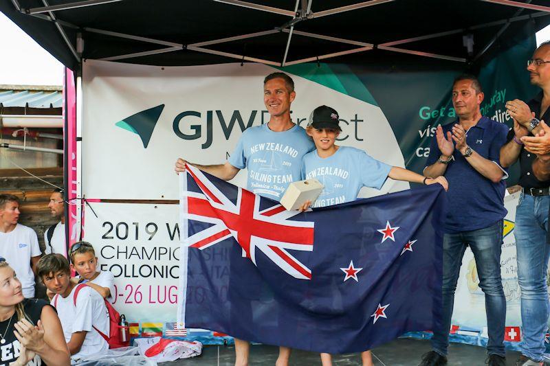 Day 5 of the 2019 RS Feva World Championships, Follonica Bay, Italy photo copyright Digital Sailing / www.digitalsailing.co.u taken at Gruppo Vela L.N.I. Follonica and featuring the RS Feva class