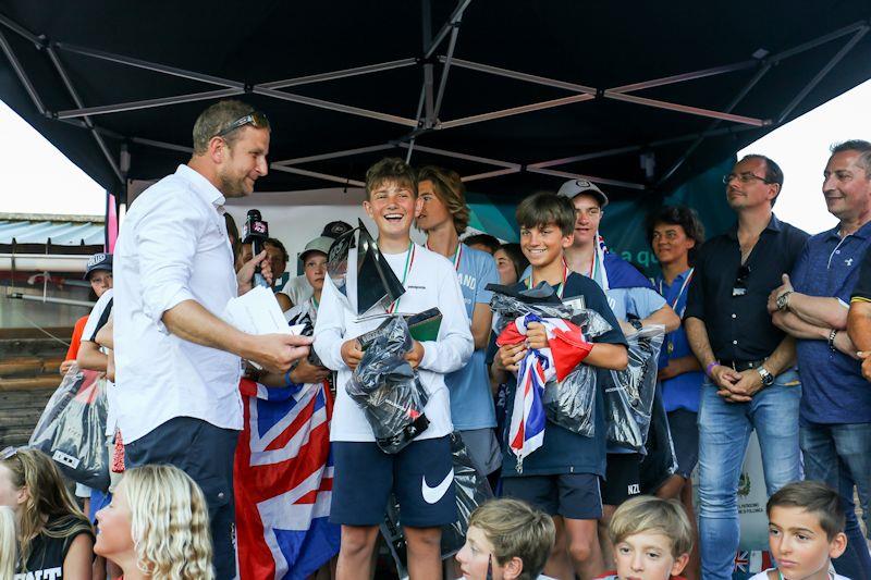 Day 5 of the 2019 RS Feva World Championships, Follonica Bay, Italy photo copyright Digital Sailing / www.digitalsailing.co.u taken at Gruppo Vela L.N.I. Follonica and featuring the RS Feva class