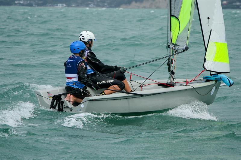 RS Feva is a great first boat for two person crew of all ages - RS Feva Nationals, Torbay SC, March 2019 photo copyright Richard Gladwell taken at Torbay Sailing Club and featuring the RS Feva class