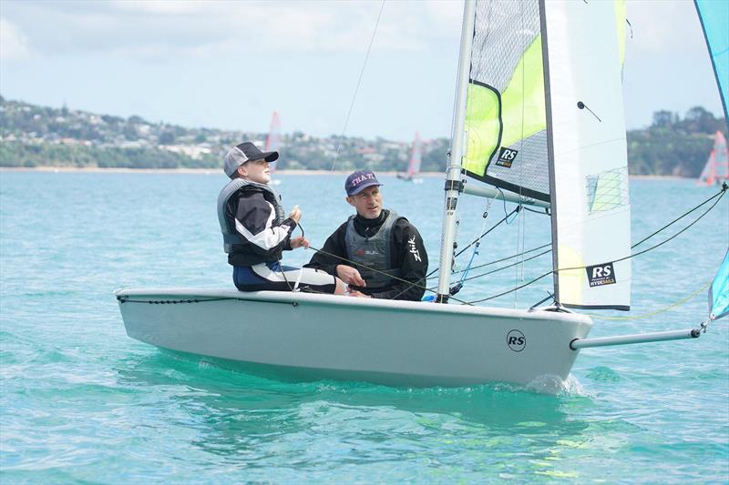 Simon and Ashton Cooke - North Island RS Feva Championships at Manly SC, October 2019 - photo © NZ Sailcraft