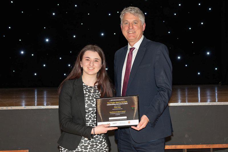 Millie Irish receives an Excellence in Sport Award - Draycote Water Sailing Club feature in the Rugby Sports Awards  photo copyright Rugby Borough Council taken at Draycote Water Sailing Club and featuring the RS Feva class