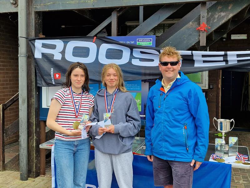 Maya Bergmann-Smith & Emilia Ripley finish 3rd in the RS Feva Inlands at Draycote Water photo copyright Steve Angell taken at Draycote Water Sailing Club and featuring the RS Feva class