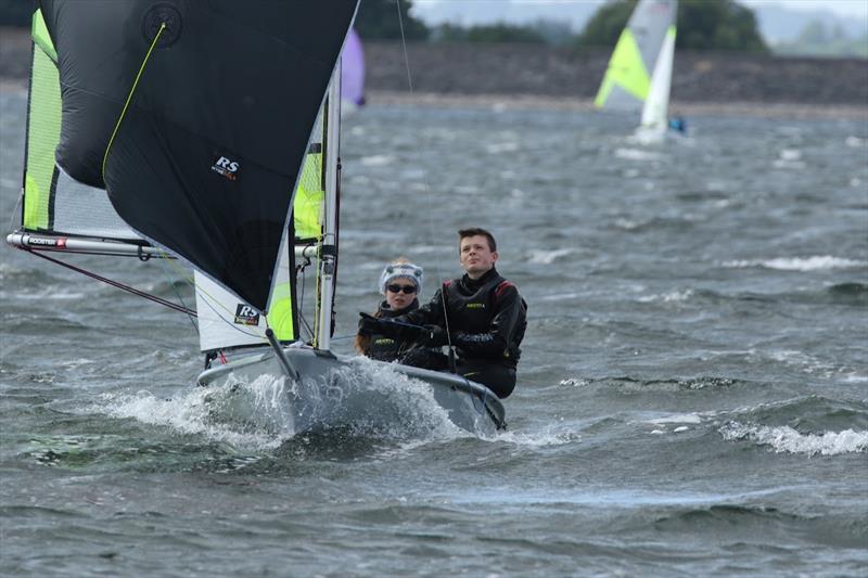 Katie and Bob during the RS Feva Inlands at Draycote Water photo copyright Steve Angell taken at Draycote Water Sailing Club and featuring the RS Feva class
