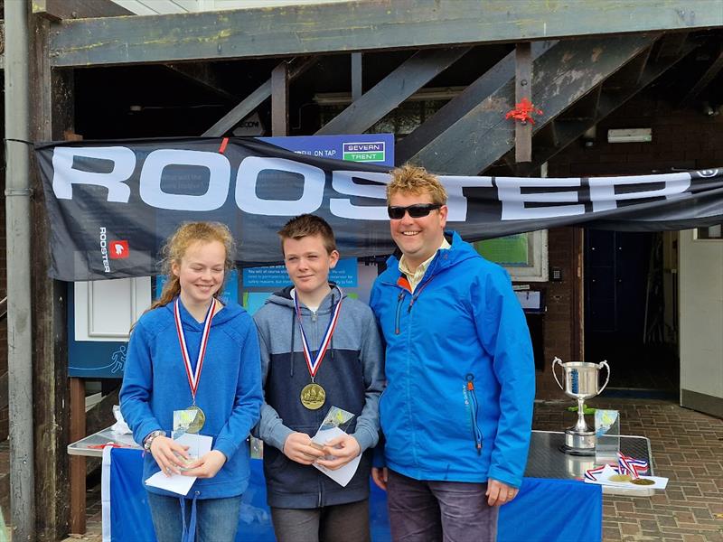 Katie & Robert Byne finish 2nd in the RS Feva Inlands at Draycote Water photo copyright Steve Angell taken at Draycote Water Sailing Club and featuring the RS Feva class