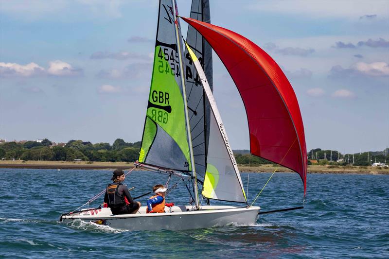 Feva winners Mark Jauma & Raffie Seddon at the Lymington Dinghy Regatta 2022 photo copyright Tim Olin / www.olinphoto.co.uk taken at Lymington Town Sailing Club and featuring the RS Feva class