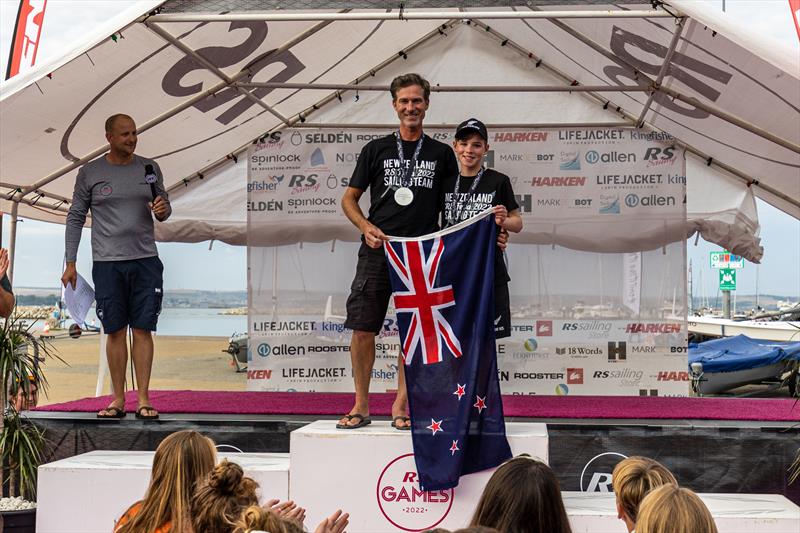 Simon Cooke and Arthur Rebbeck (NZL) - Open RS Feva World Championship, Weymouth, July 2022 - photo © Phil Jackson