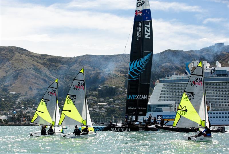 South Island RS Feva Championships - part of the Inspire RS Sailing program - ITM New Zealand Sail Grand Prix in Christchurch photo copyright Justin Mitchell taken at Naval Point Club Lyttelton and featuring the RS Feva class