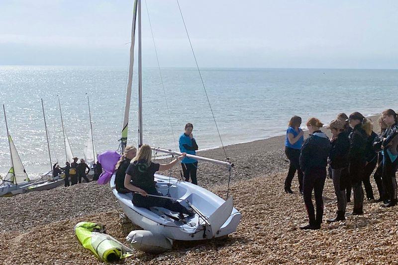 All Girls Training Day with KSSA, The Magena Project and Downs SC photo copyright Emma Mcfarlane taken at Downs Sailing Club and featuring the RS Feva class