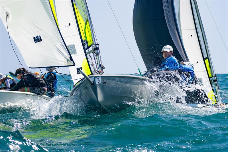 Magic Marine RS Feva Worlds in Follonica, Italy Day 3 photo copyright Oli King Photography taken at Gruppo Vela L.N.I. Follonica and featuring the RS Feva class