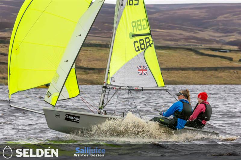 Yorkshire Dales Brass Monkey - Mia Hateley and Mona Nygard photo copyright Tim Olin / www.olinphoto.co.uk taken at Yorkshire Dales Sailing Club and featuring the RS Feva class