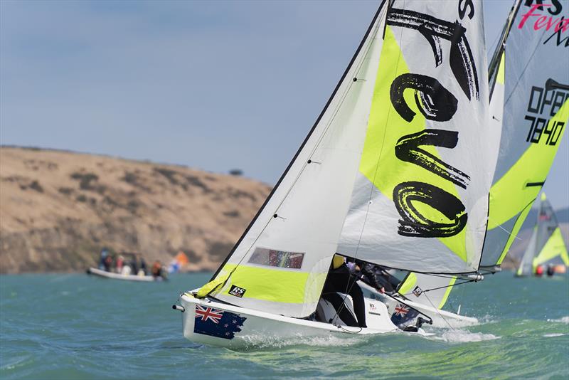 RS Fevas racing in the SailGP Inspire program - Lyttelton - March 22, 2024 photo copyright Justin Mitchell taken at Naval Point Club Lyttelton and featuring the RS Feva class