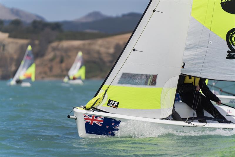 RS Fevas racing in the SailGP Inspire program - Lyttelton - March 22, 2024 photo copyright Justin Mitchell taken at Naval Point Club Lyttelton and featuring the RS Feva class