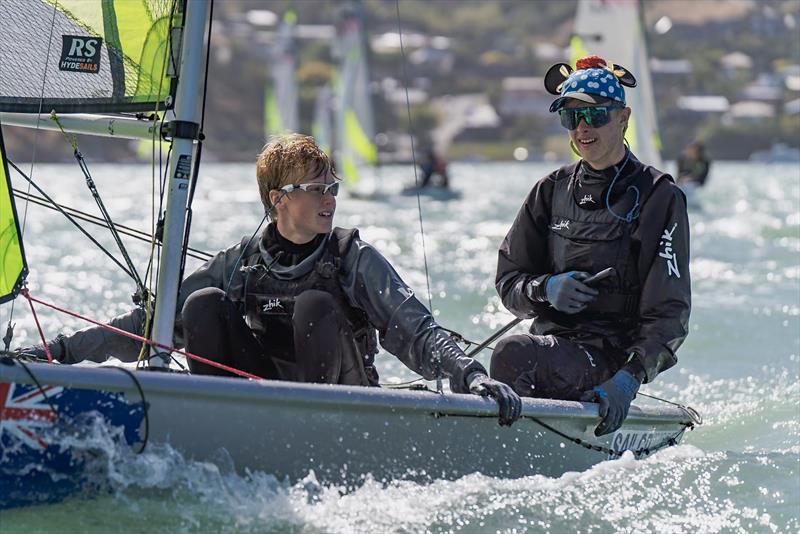 RS Fevas racing in the SailGP Inspire program - Lyttelton - March 22, 2024 photo copyright Justin Mitchell taken at Naval Point Club Lyttelton and featuring the RS Feva class