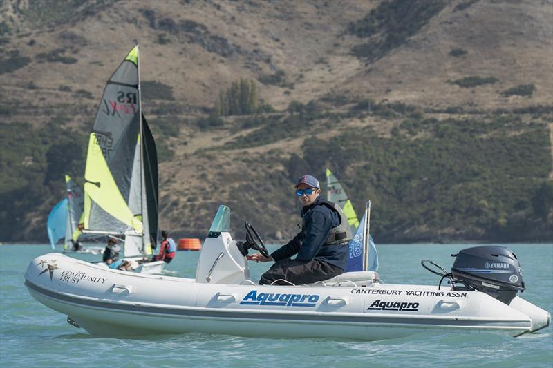 RS Fevas racing in the SailGP Inspire program - Lyttelton - March 23, 2024 photo copyright Justin Mitchell taken at Naval Point Club Lyttelton and featuring the RS Feva class