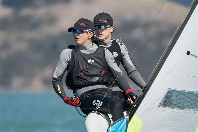 RS Fevas racing in the SailGP Inspire program - Lyttelton - March 23, 2024 photo copyright Justin Mitchell taken at Naval Point Club Lyttelton and featuring the RS Feva class