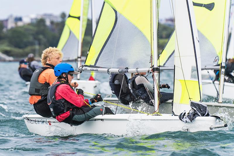 Day 2 - SailGP Inspire- RS Feva - Royal Akarana YC - Jan 18, 2025 photo copyright Justin Mitchell www.justinmitchell.co.nz - Instagram: @jl_mitchell_ taken at Royal Akarana Yacht Club and featuring the RS Feva class