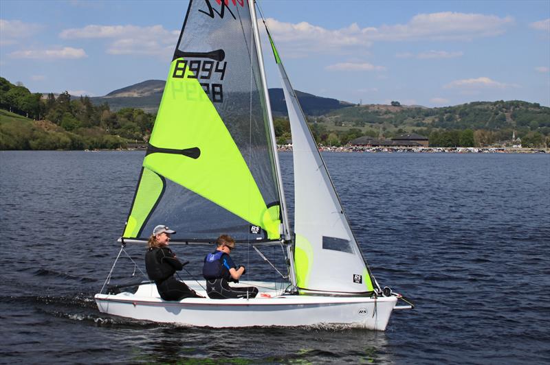 Asymmetric open meeting at Bala photo copyright John Hunter taken at Bala Sailing Club and featuring the RS Feva class