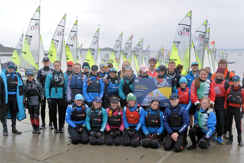 Fynn Sterritt returns to his roots to help RYA Scotland launch new strategic cycle at Rooster RS Feva Nationals - photo © RYA Scotland