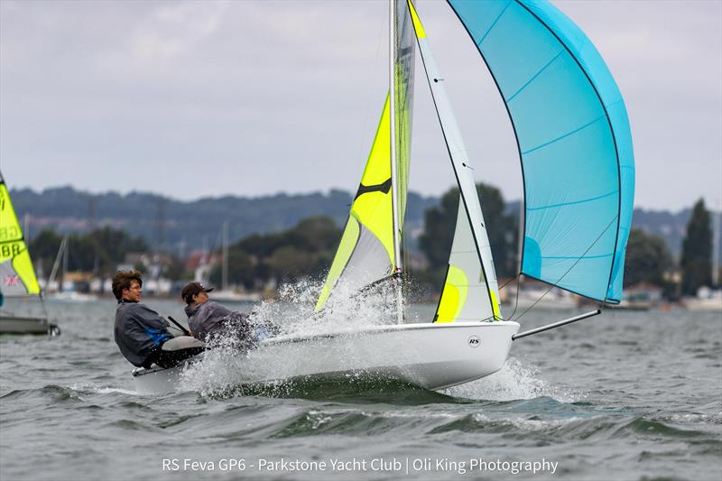 Benas Sapkinas and Mykolas Leipus win the RS Feva Grand Prix 6 and EuroCup 4 at Parkstone - photo © Oli King Photography