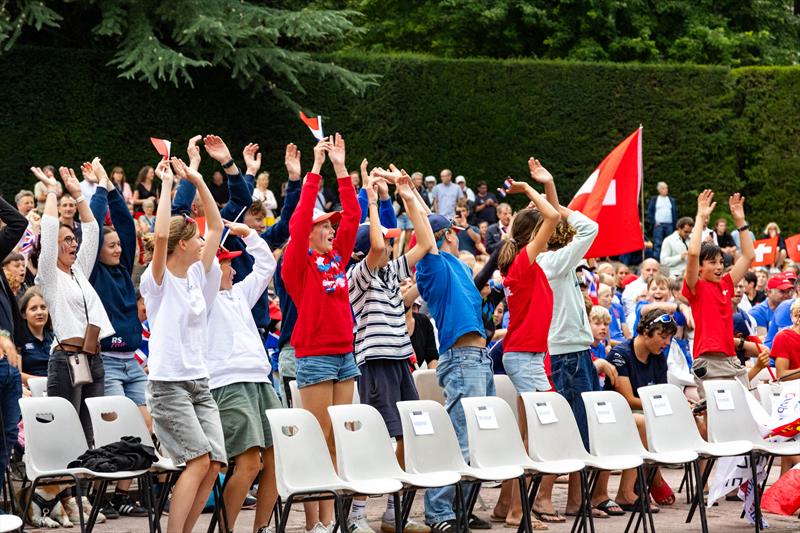 RS Feva Worlds Opening Ceremony at Aix-les-Bains, France photo copyright Oli King Photography taken at Club Nautique Voile d’Aix-les Bains and featuring the RS Feva class