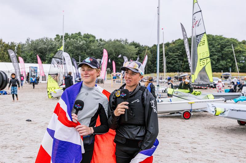 Cassius Day and Harry O'Callaghan win the RS Feva Worlds during the RS Games at Travemünde Woche 2026 - photo © Phil Jackson / www.digitalsailing.co.uk/rs-games