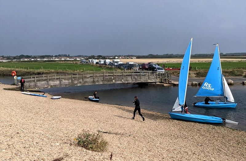 Racing to a check point during the Keyhaven Treasure Hunt photo copyright Kerry-Ann Jardine taken at Keyhaven Yacht Club and featuring the RS Quba class