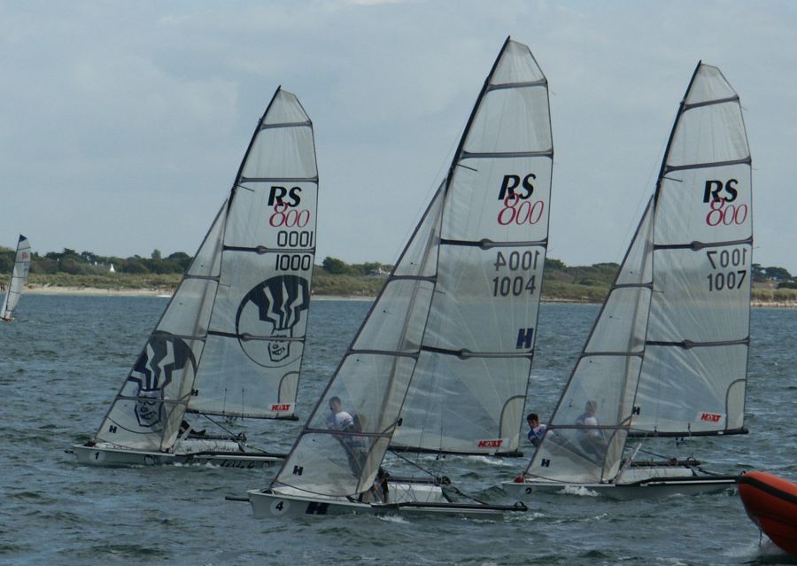 The leaders in the RS800 fleet at the Red Bull Tide Ride photo copyright Julie Davies taken at Hayling Island Sailing Club and featuring the RS800 class