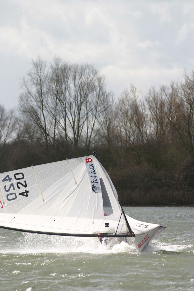 Wild conditions for the RS300s at Milton Keynes photo copyright Alan Lawrence taken at Milton Keynes Sailing Club and featuring the RS300 class