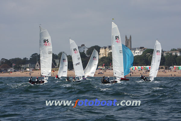 A perfect second day for the Gul RS400 nationals at Exe photo copyright Mike Rice / www.fotoboat.com taken at Exe Sailing Club and featuring the RS400 class