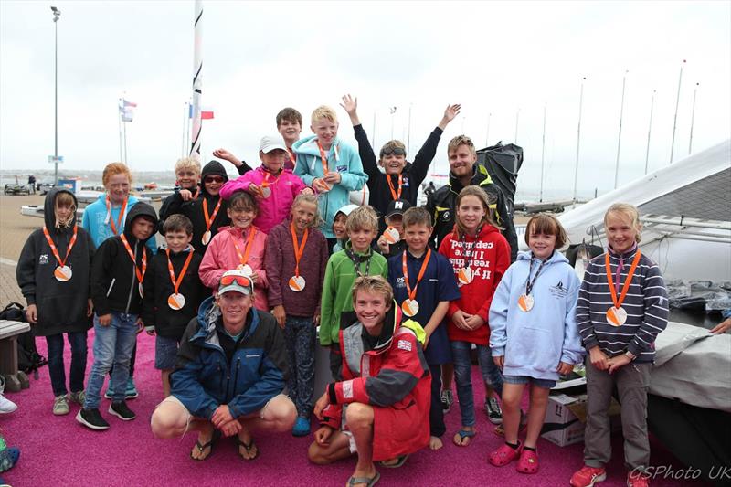 Regatta fleet with ASWC coaches at the RS Tera World Championships - photo © Giles Smith