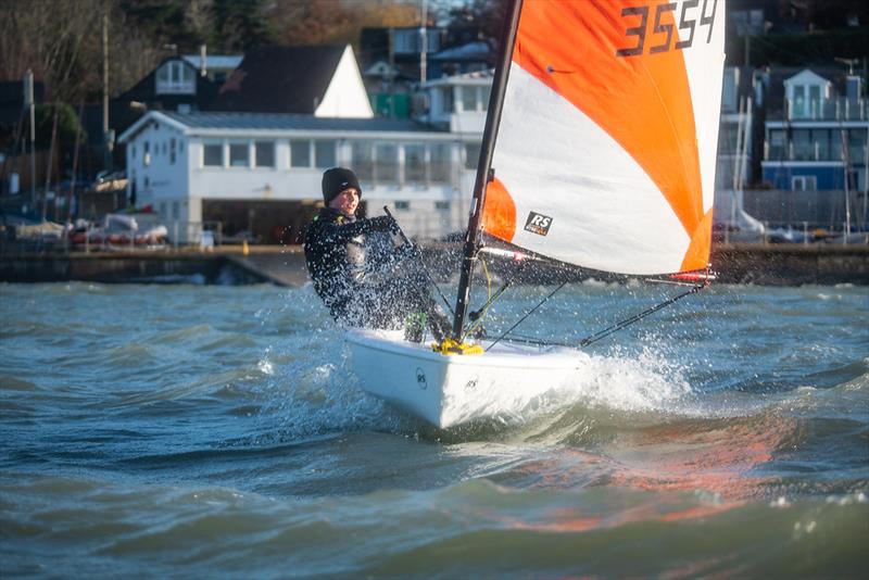 Angus Middleton-Leal, 4th overall at the Isle of Wight Tera Championships photo copyright Patrick Condy taken at Gurnard Sailing Club and featuring the RS Tera class