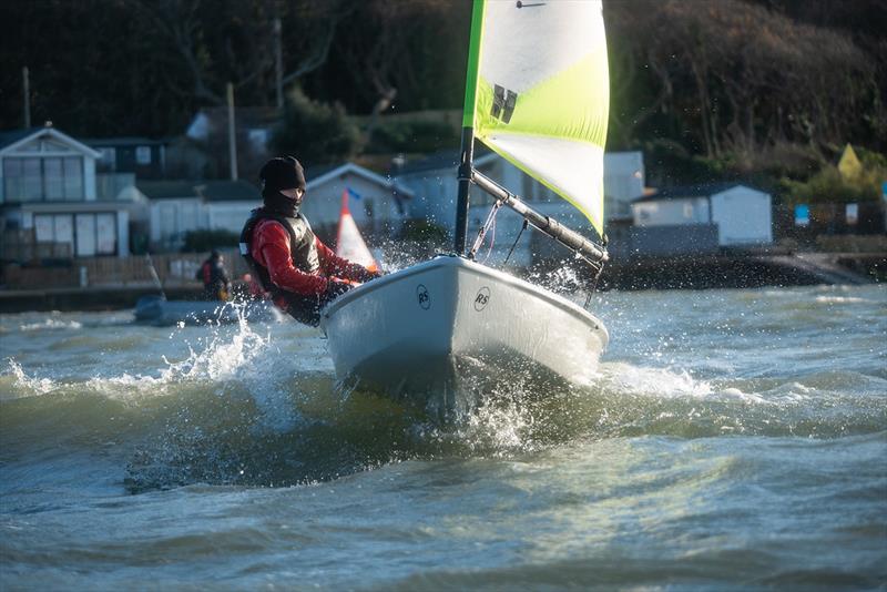 Will Bradley finishes 3rd at the Isle of Wight Tera Championships photo copyright Patrick Condy taken at Gurnard Sailing Club and featuring the RS Tera class