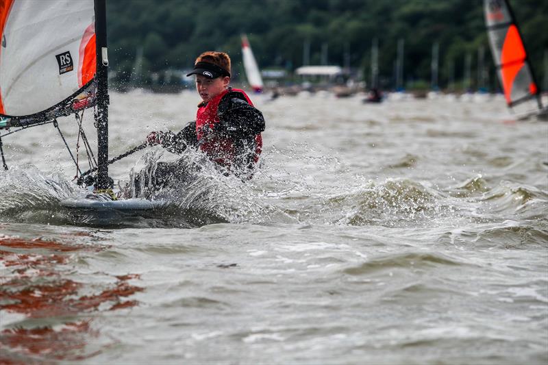 Erith YC's Harry Mitchell pushes through the chop during the KSSA Mid-Summer Regatta at Medway - photo © Jon Bentman