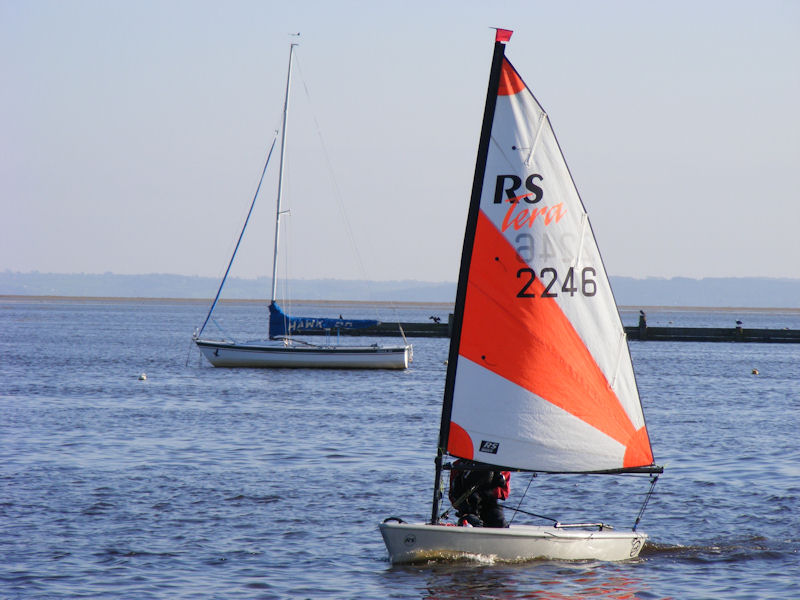 Tom Goacher during race 5 of the Lymington Town Perisher Series photo copyright Alastair Beeton taken at Lymington Town Sailing Club and featuring the RS Tera class