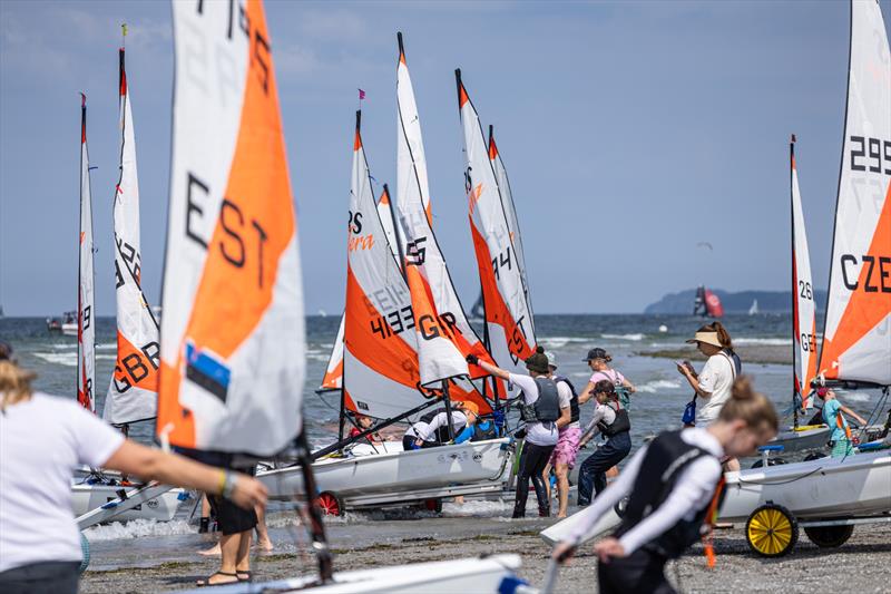 RS Tera fleet launching during the RS Games at Travemünde Woche 2026 photo copyright Phil Jackson / www.digitalsailing.co.uk/rs-games taken at  and featuring the RS Tera class