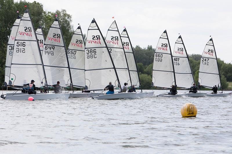 Race two start during the RS Vareo Inlands at the Illuminis Asymmetric Regatta photo copyright Kate Everall Photography taken at Milton Keynes Sailing Club and featuring the RS Vareo class