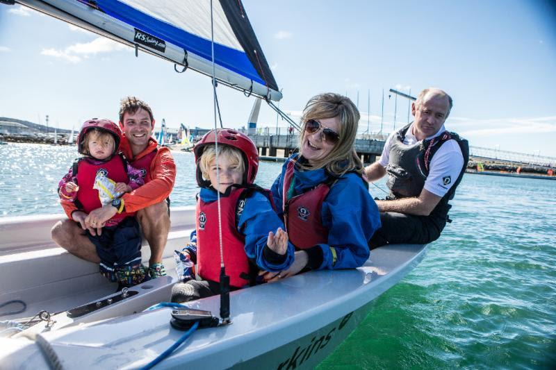 Bart's Bash organiser Tim Anderton, with the Tyler family photo copyright Alex Irwin / www.sportography.tv taken at Andrew Simpson Sailing Centre and featuring the RS Venture class