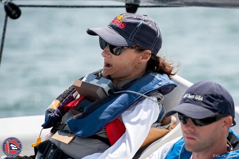 Christina Rubke and Kris Scheppe racing the RS Venture Connect day one of racing - 2018 Clagett Regatta and U.S. Para Sailing Championships photo copyright Clagett Regatta-Ro Fernandez taken at  and featuring the RS Venture class