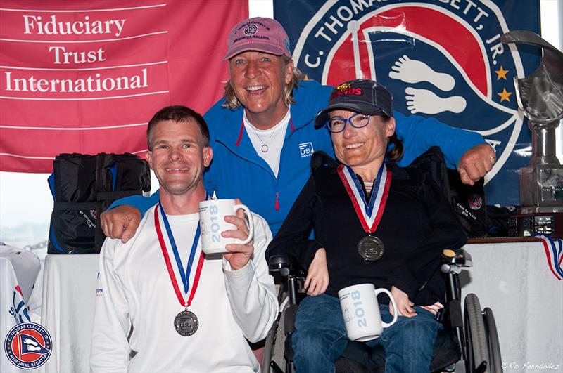 U.S. Para Sailing Champions Doublehanded Champions Christina Rubke and Kris Kempe with Betsy Alison photo copyright Ro Fernandez taken at  and featuring the RS Venture class
