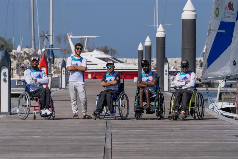 Para sailors and coaches have come together at the Mussanah Barceló resort photo copyright Oman Sail taken at Oman Sail and featuring the RS Venture class